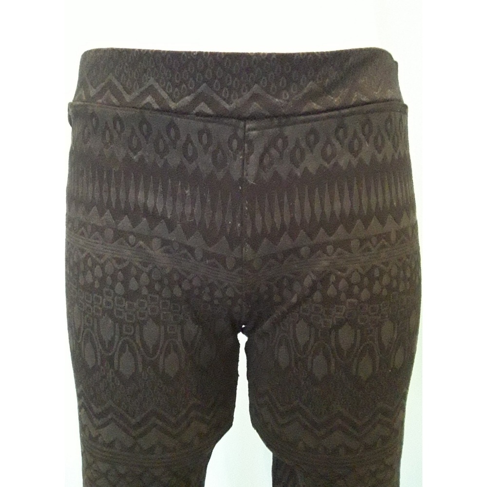 Cute Patterned Black Leggings